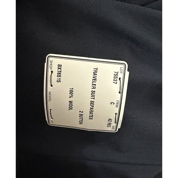 NWT Jos. A. Bank 100% Wool Blazer 42R Navy Blue Executive Suit Jacket MSRP $600 - Picture 3 of 4